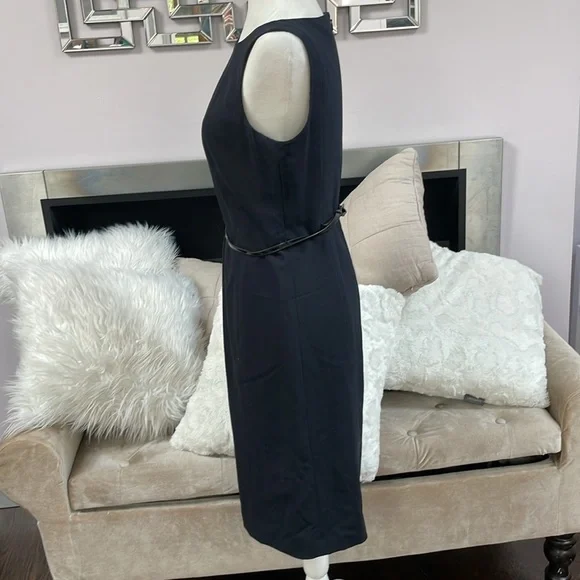 AnnTaylor navy blue sleeveless dress size 4 - Picture 2 of 6